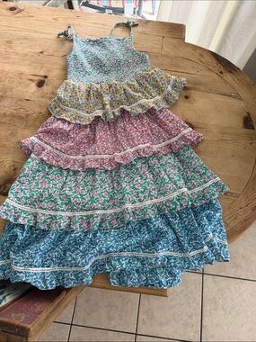 Mini Boden Multi-Color Tiered Floral Sundress
